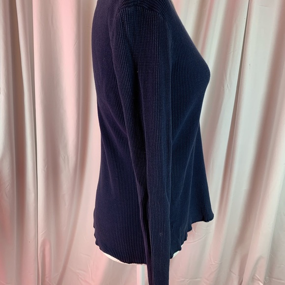 Tommy Hilfiger Tommy Girl blue waffle shirt size XL - Picture 4 of 6